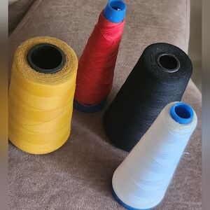 4 Sewing Thread Cones Vintage